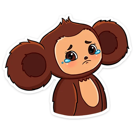 Стикер Чебурашка в кино