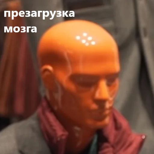 Стикер лысый из пластика