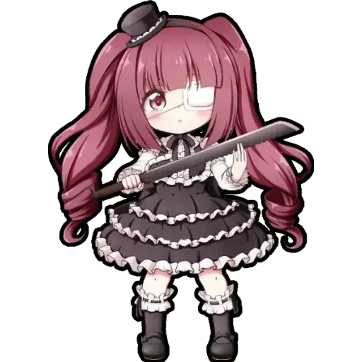 Стикер chibi anime character