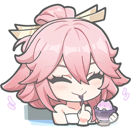 Стикер chibi miko