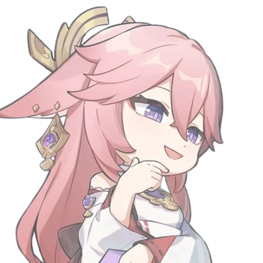 Стикер chibi miko