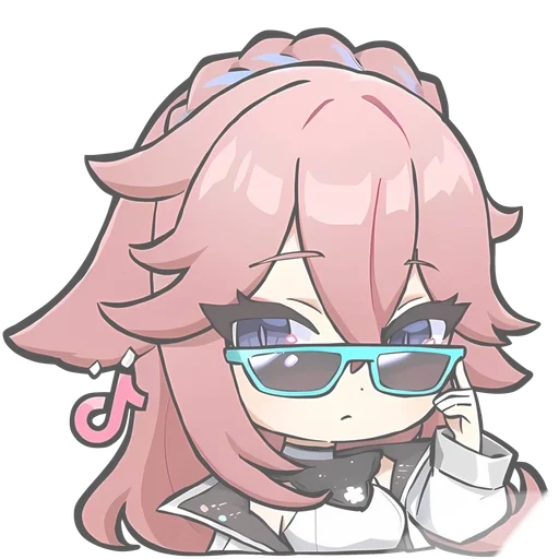 Стикер chibi miko