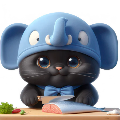 Стикер Пушистый слоник