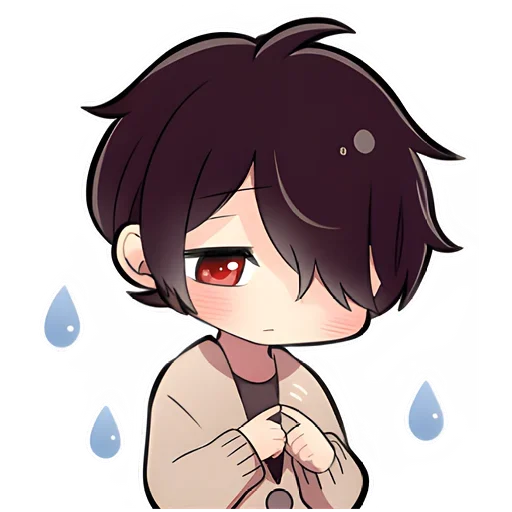 Стикер Скромный-кун