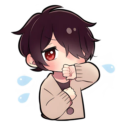 Стикер Скромный-кун