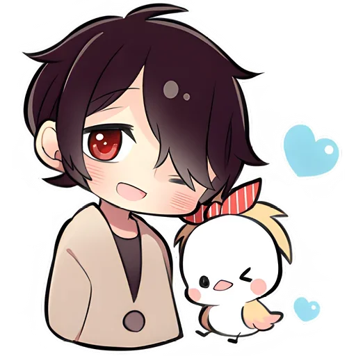 Стикер Скромный-кун