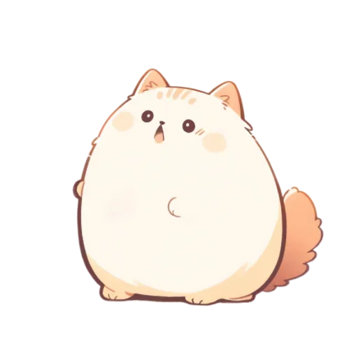 Стикер Толстые коты