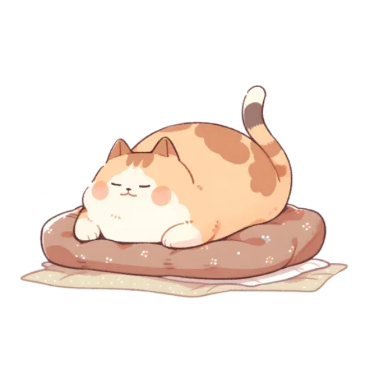 Стикер Толстые коты