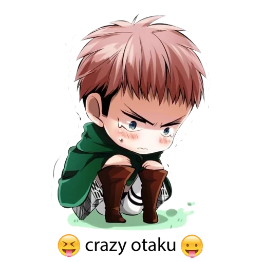 Стикер "attack on titan"😝crazy otaku😛