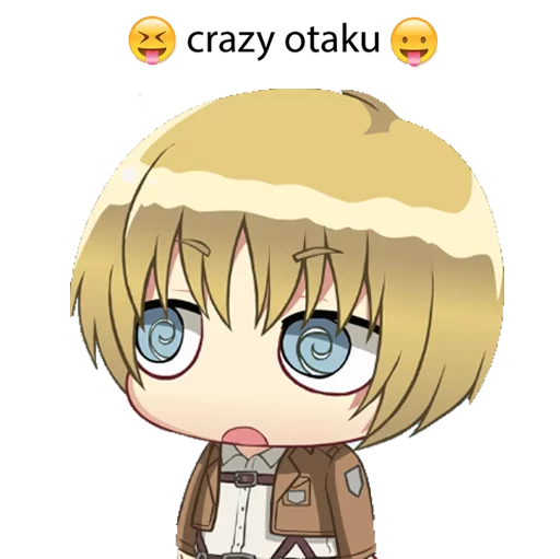 Стикер "attack on titan"😝crazy otaku😛