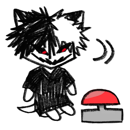 Стикер cursed cat