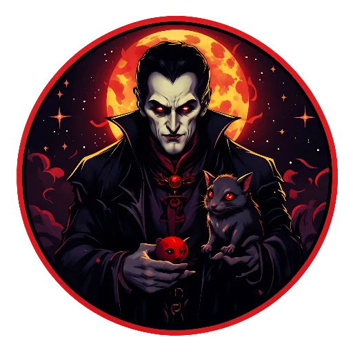 Стикер crypto dracula