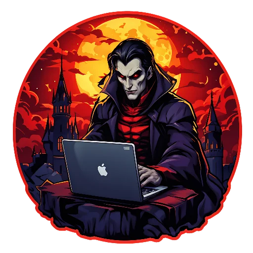Стикер crypto dracula