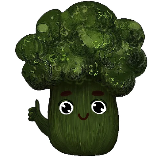 Стикер Милый Брокколь