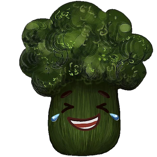 Стикер Милый Брокколь