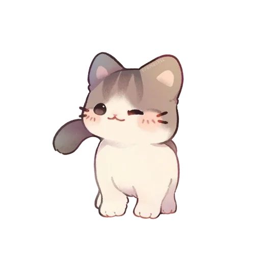 Стикер cute cats more wens