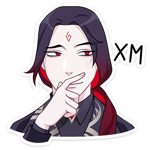 Стикер Тёмный Инь