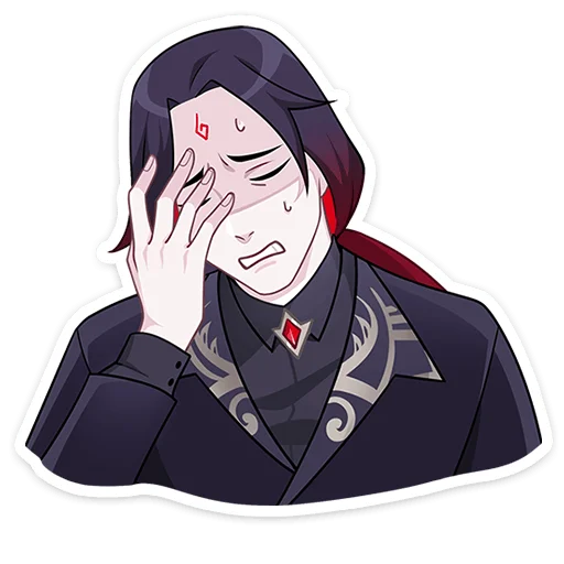 Стикер Тёмный Инь