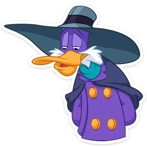 Стикер Чёрный Плащ