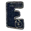Эмодзи Denim letters