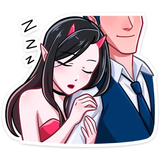 Стикер Дьявол и Дьяволица