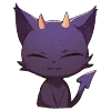 Эмодзи кот дьявола