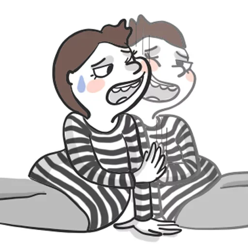 Стикер Переходный Возраст Девушки и Мишки