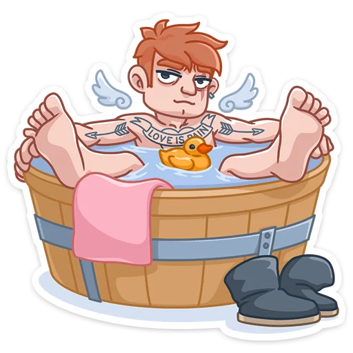 Стикер Разочарованный Амур