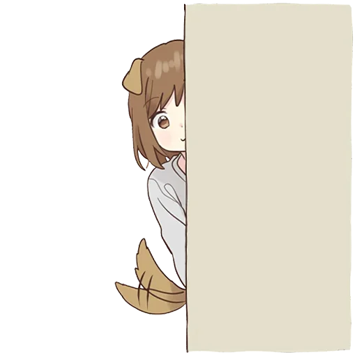 Стикер Собачка тян