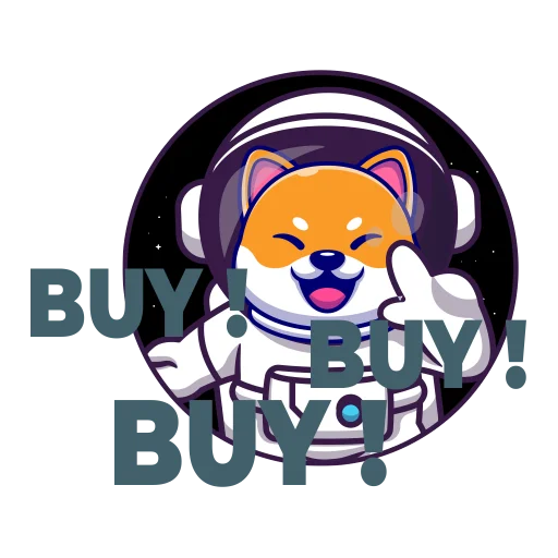 Стикер dog in space