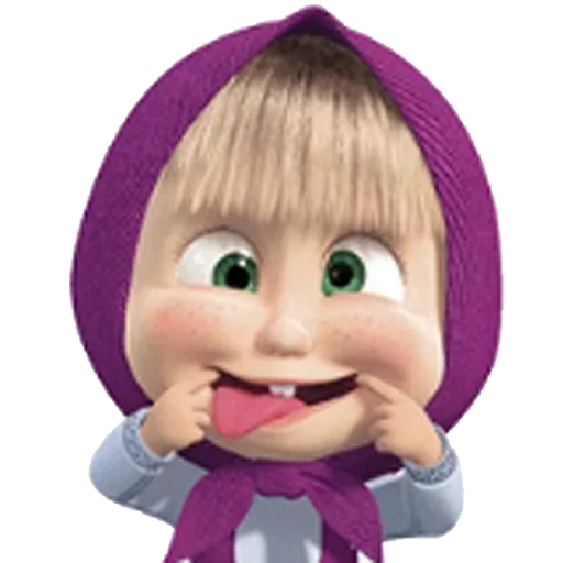 Стикер маша и медведь