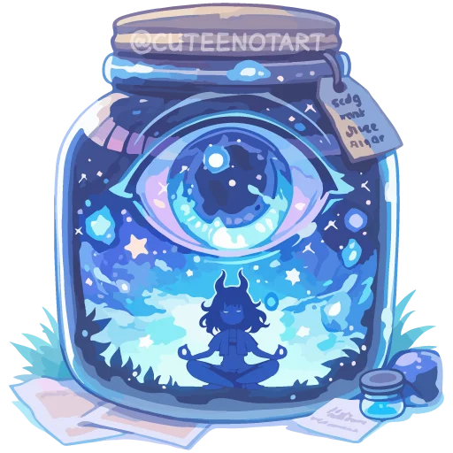 Стикер dreams in a jar