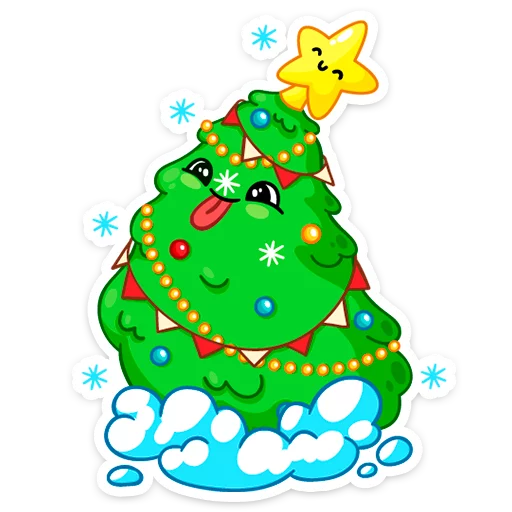 Стикер Елочка Иголочка