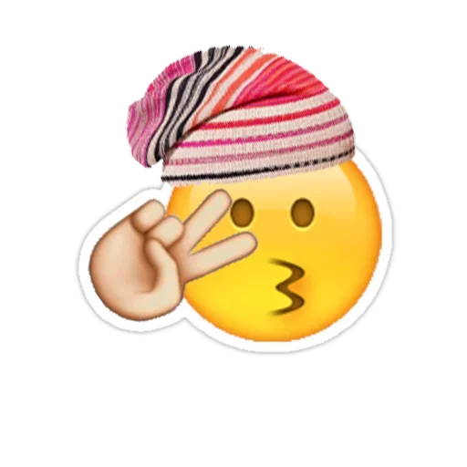 Стикер emoji with cute hat