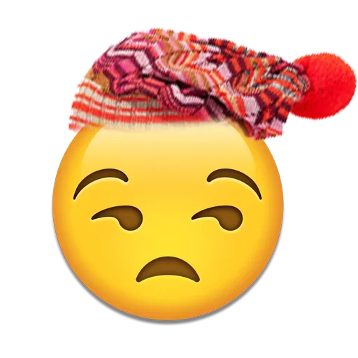 Стикер emoji with cute hat