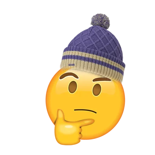 Стикер emoji with cute hat