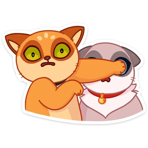 Стикер Огонёк и Дымка