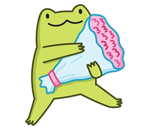Стикер Лягушачий микс без текста