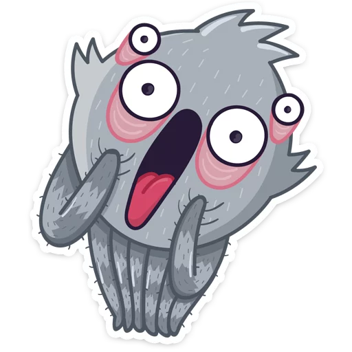 Стикер Паучок Фаззи