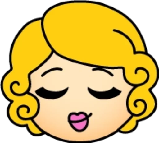 Стикер Блондинка