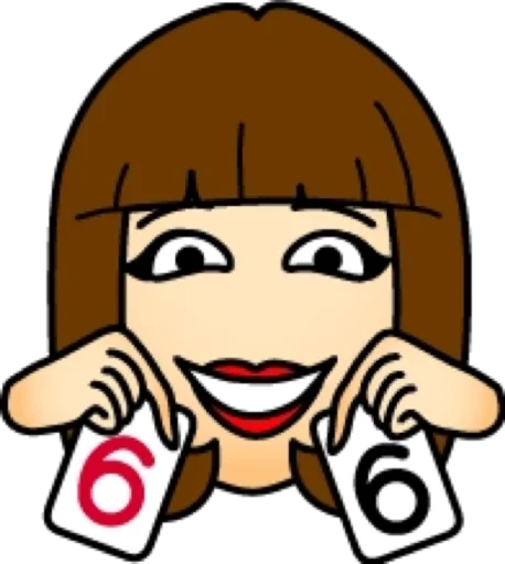 Стикер Брюнетка