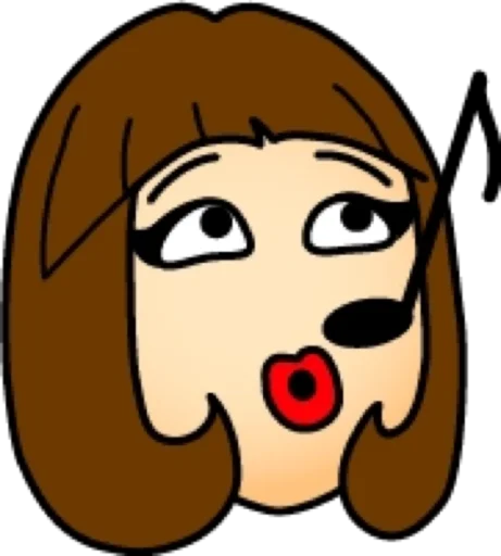 Стикер Брюнетка