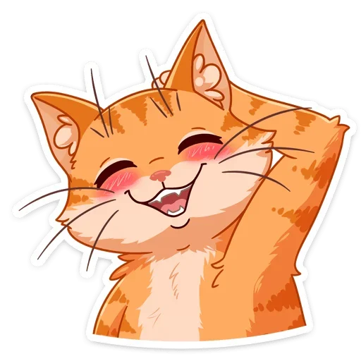 Стикер Рыжий кот