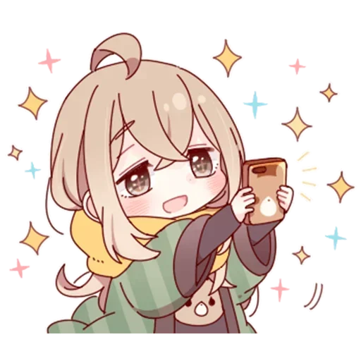 Стикер скромная тян