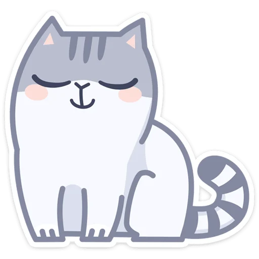 Стикер Серый Персик