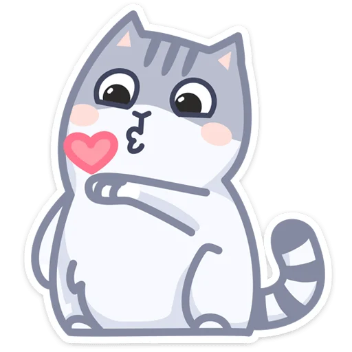 Стикер Серый Персик