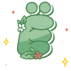 Эмодзи green cute doodle