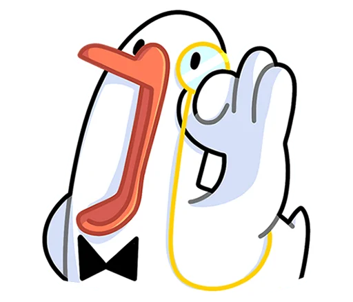 Стикер Гусь - за мат кусь без надписей!