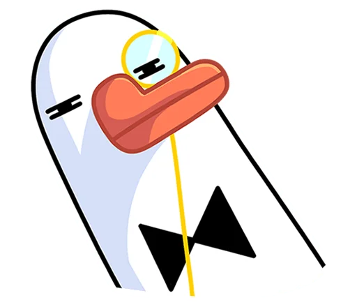 Стикер Гусь - за мат кусь без надписей!