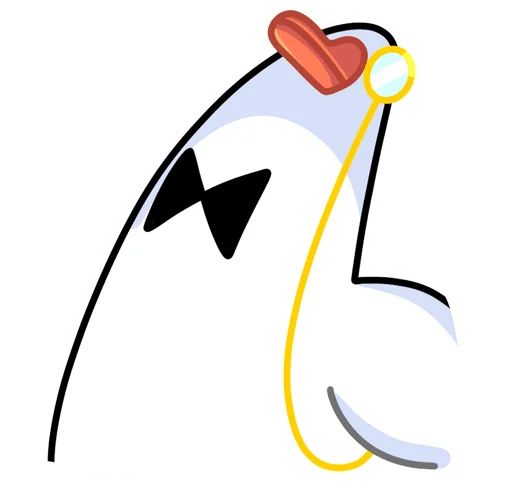 Стикер Гусь - за мат кусь без надписей!